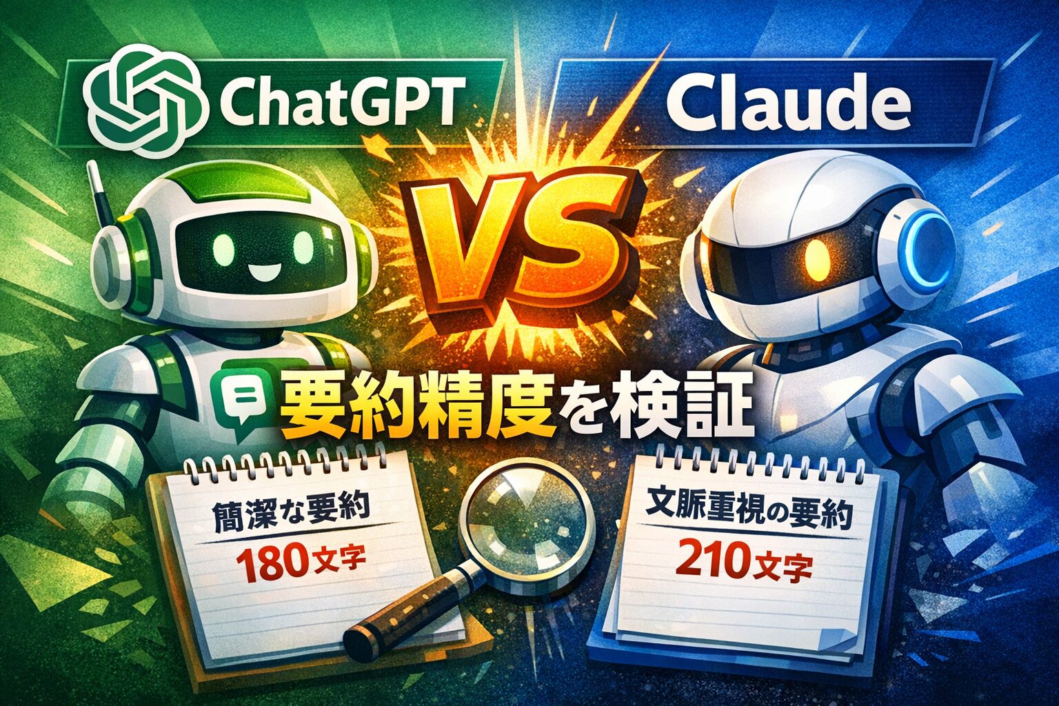 ChatGPT vs Claude 要約比較