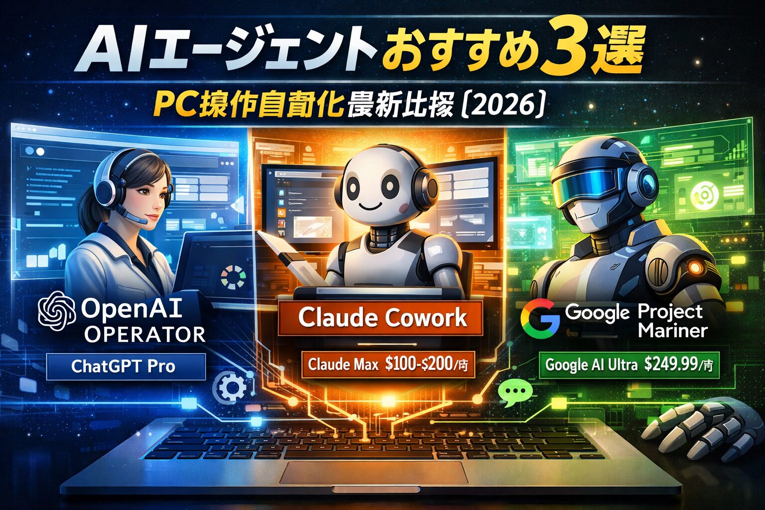 【2026年最新】AIは「対話」から「代行」へ！PC・ブラウザ操作を完全自動化する最強AIエージェント3選