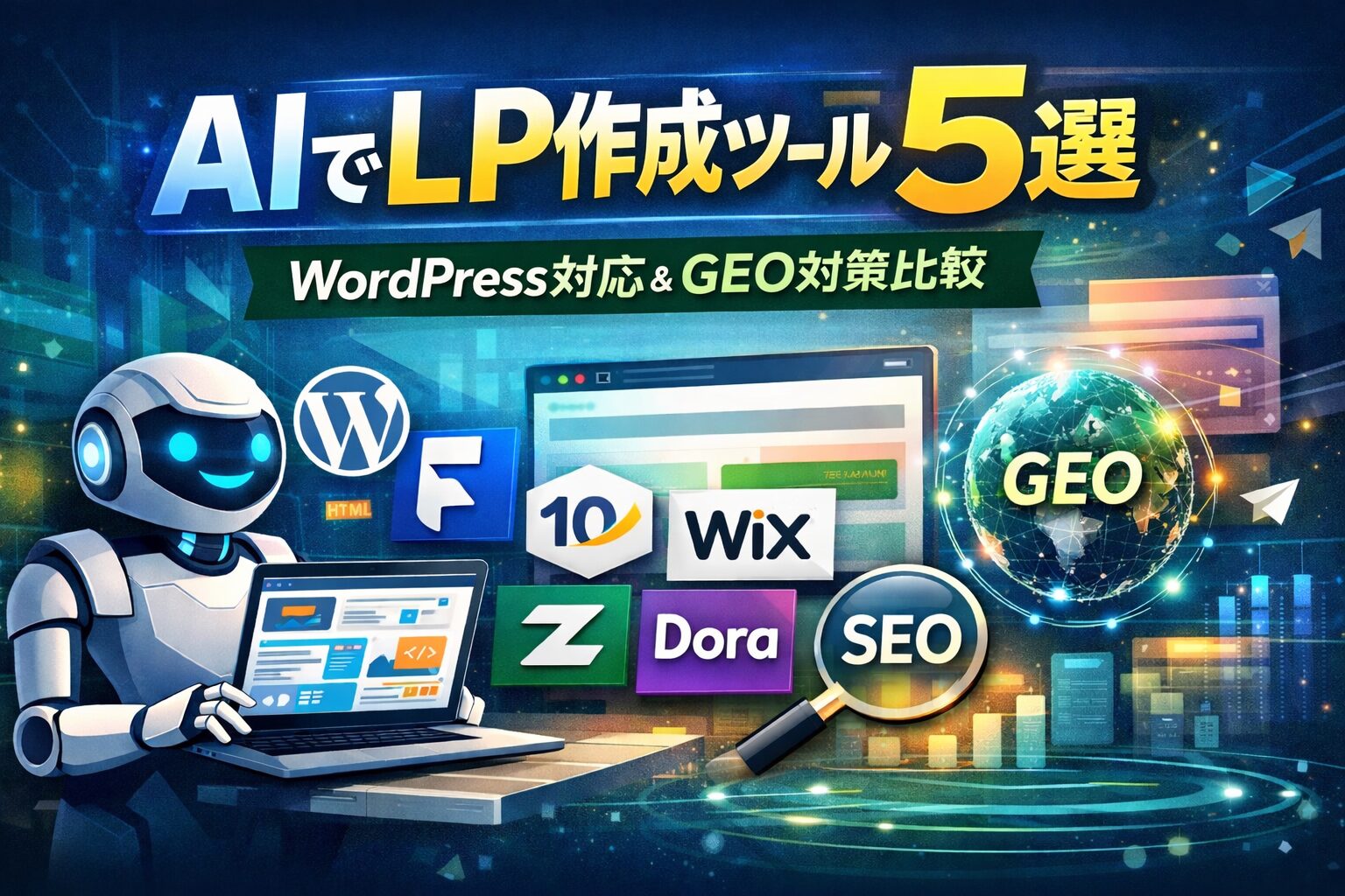 LP作成AIおすすめ5選｜WordPress対応・GEO対策比較